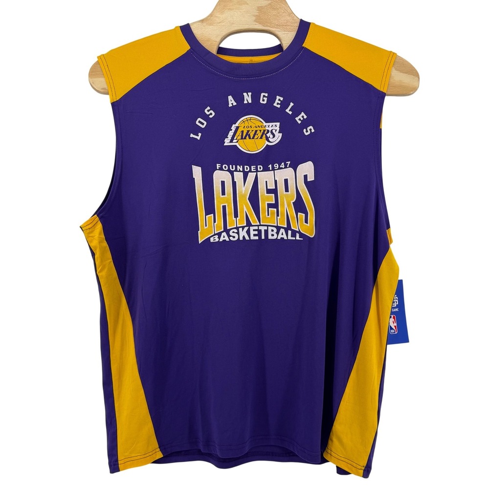NWT NBA Los Angeles Lakers Muscle Shirt Purple Gold XXL‎ Ultra Game Basketball